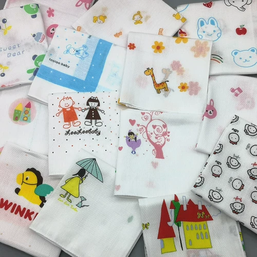 Хлопковый детский мультяшный мягкий школьный носовой платок для школьников для детского сада, Спот (в наличии)