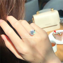 Blue Bestser (Naked diamond customization)GIA one carat diamond ring 18K gold 60 points 50 points female diamond ring