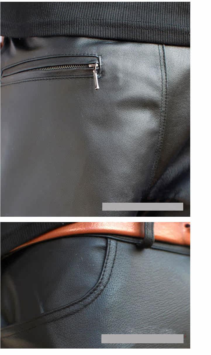 Pantalon cuir homme droit pour hiver - Ref 1492164 Image 15