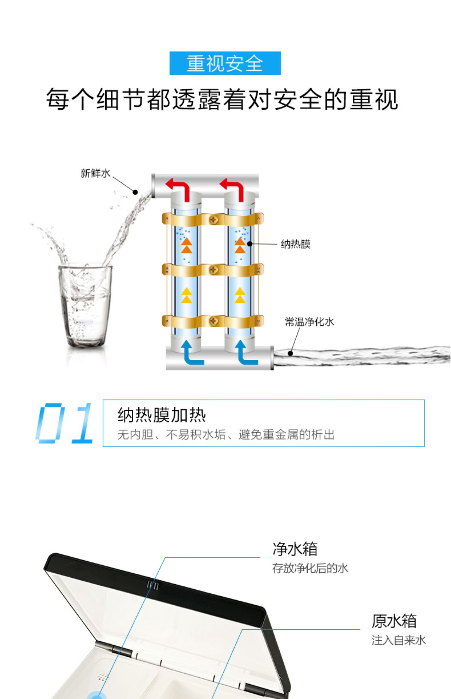 lọc nước kangaroo 净 饮 5593Water Máy lọc nước gia dụng Bộ lọc nước uống Nước nóng tự động Máy nóng lạnh thẳng đứng thiết bị lọc nước gia đình