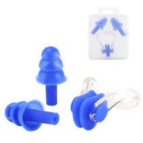 Swimming nose clip earplugs suit adult children professional soft silicone nose plug waterproof equipment to prevent choking water