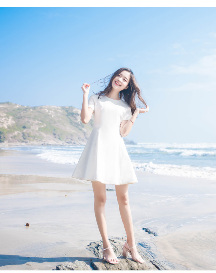 2018 nữ mùa hè khí chất nữ mới Hàn Quốc Sanya đi du lịch bên bờ biển đi biển là váy mỏng đầm dạ hội