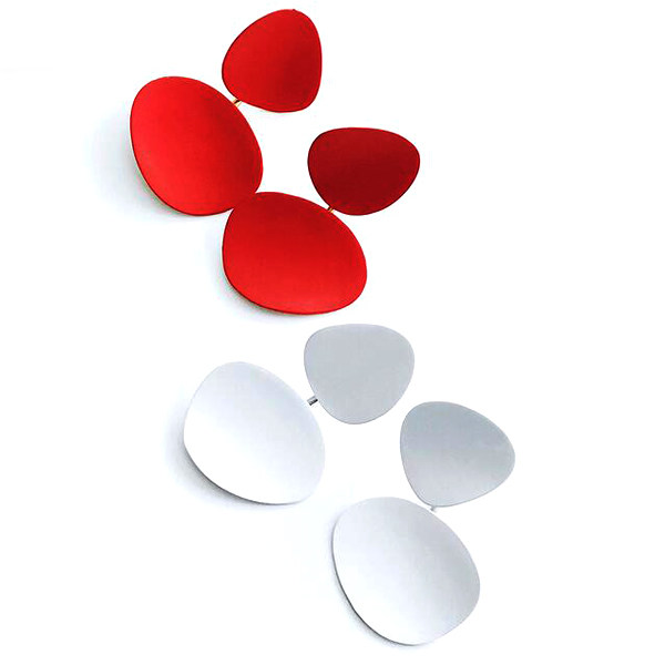 New Korea Exaggerated Temperament Metal Geometric Long Version Earrings Woman Wang Fi's Exaggerated Personality Earrings