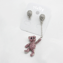 Guinea star with the same crystal earrings Balloon Panda Necklace Collarbone Chain Small Bear Ear Pendant