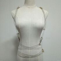 Transparent belt male and female universal bundle pvc harness clothing accessories waist seal belt strap