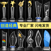 Creative high-end thumb crystal trophy customized custom annual meeting Competition Championship Event Award Medal