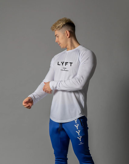 Lyft Autumn Round Neck Large Size Tight-Fitting Quick-Drying Shirt Men's Breathable Fitness Slim Long-Sleeved Running Morning Jogging Sportswear