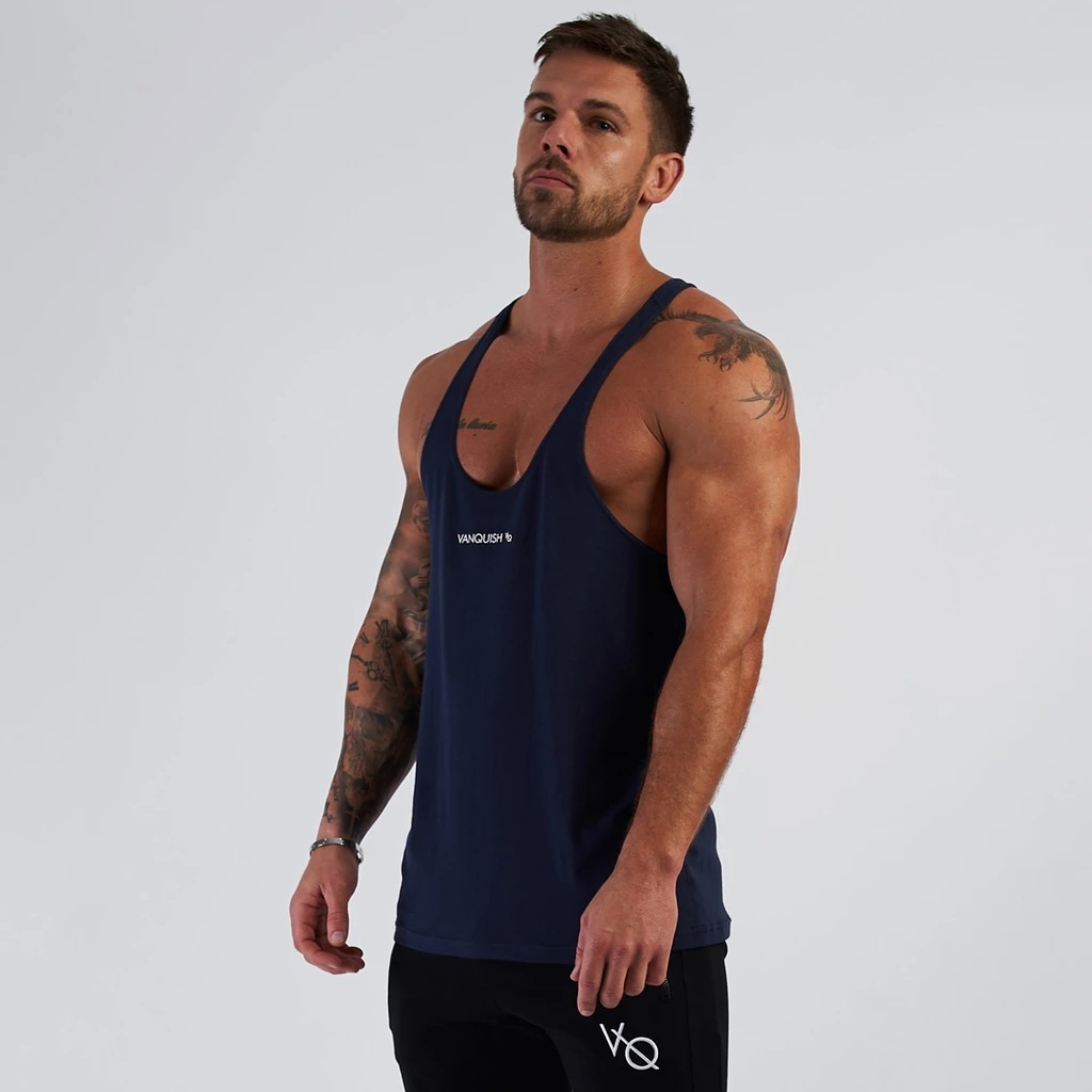 ins net red money men's sports VQ letters summer sports casual pure cotton sweat and sweat exercise running pure sashimi