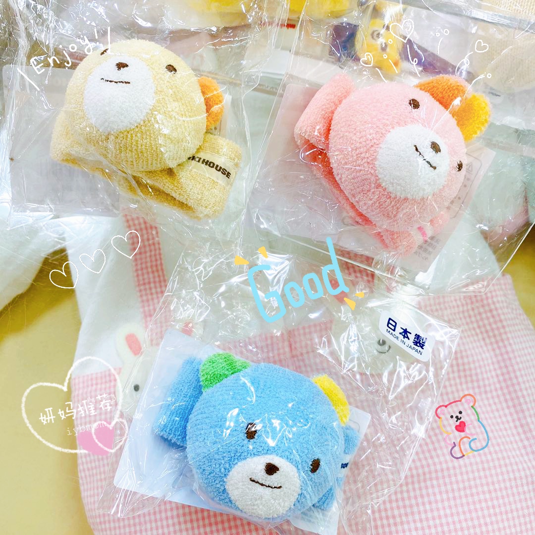 Japan mikihouse newborn baby baby hand puppet flowers rocking the bells, appeasing the toy rattle the Japanese system 