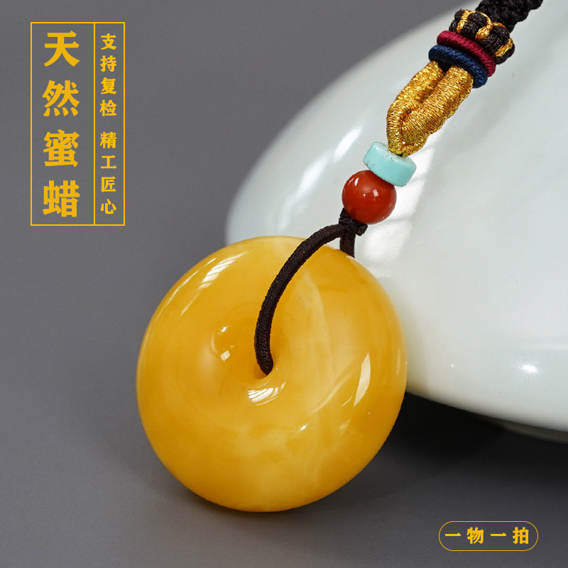 Natural Hens Oil Yellow Honey Wax green buckle pendant sweaty garment Refined Russian Baltic Raw Mineral Amber Necklace True