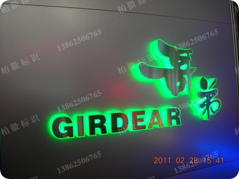 Led backlight word stainless steel luminous character making resin luminous character mini-word door head shop sign luminous character