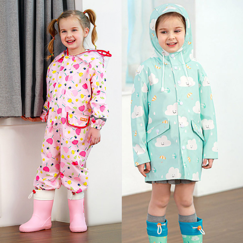 Bayb Korean Style Children's Raincoat with Large Brim Hat, Waterproof Poncho for Boys and Girls, Elementary School Students, Toddlers, Kindergarten Bayb Korean Style Children's Raincoat with Large Brim Hat, Waterproof Poncho for Boys and Girls, Elementary School Students, Toddlers, Kindergarten