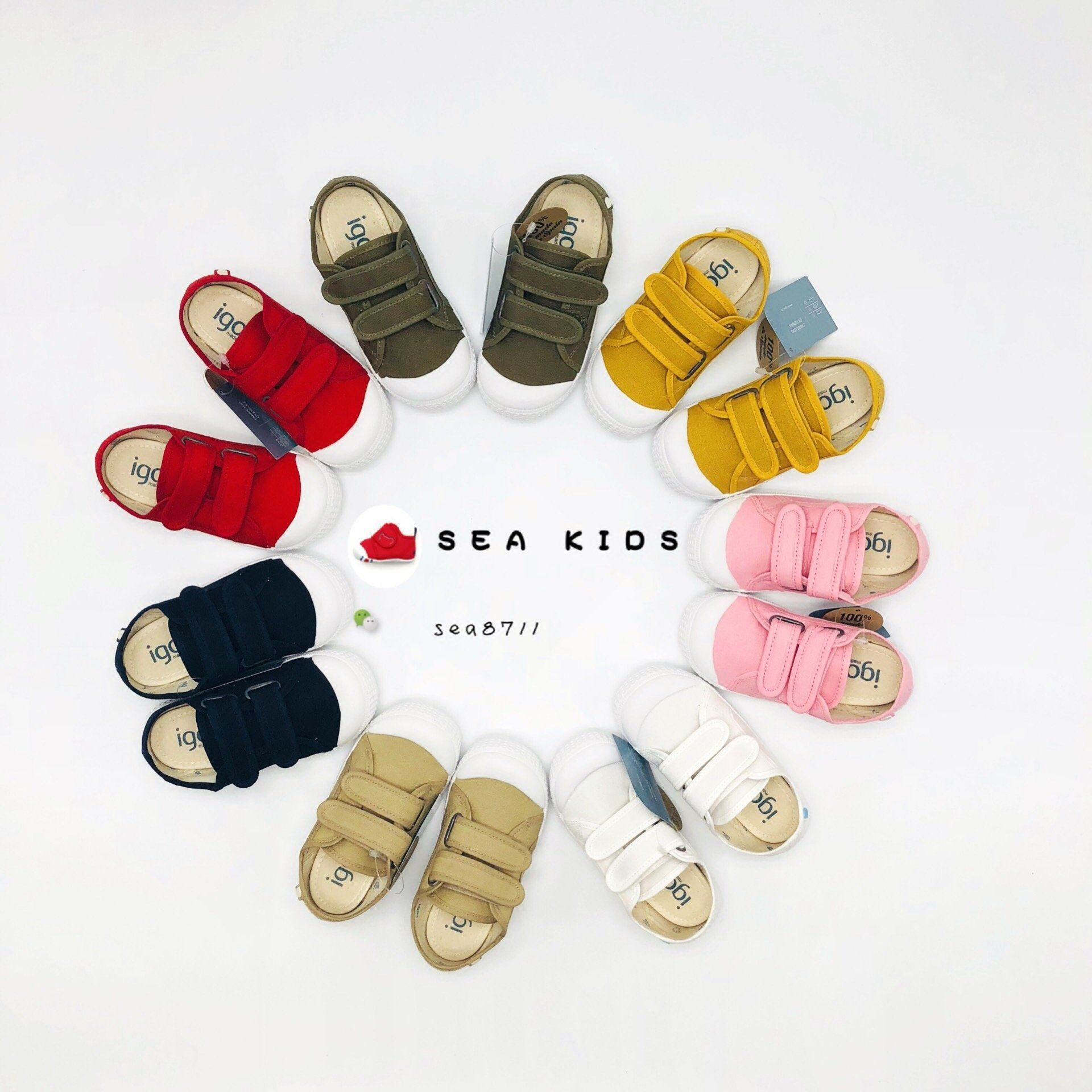 Spot Igor Magic Sticker Canvas Shoes 2020 Imported Children Shoes Retro Kindergarten Shoes Spanish