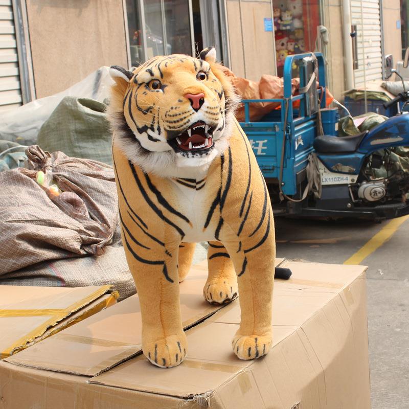 Highly Realistic Tiger Plush Toy Standing Tiger Doll Photography Prop Siberian Tiger Boy Gift