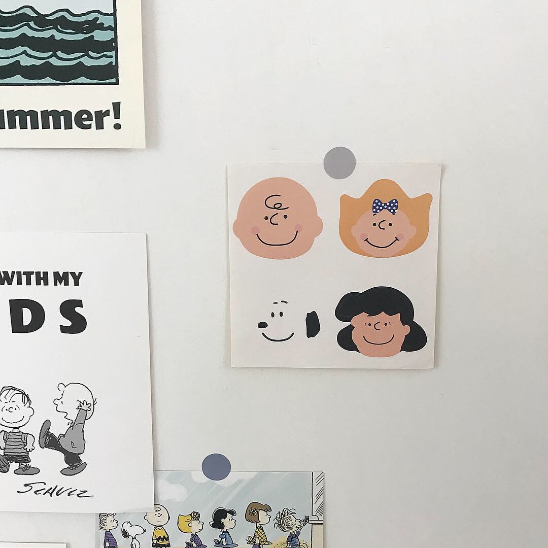 TJJ-Snoopy Stickers Korean in Charlie snoopy luggage refrigerator notebook decorated sticker wall sticker