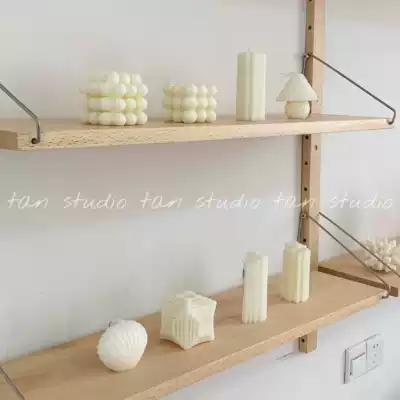 Tjj Korean ins same white shaped Candle niche studio ornaments cold wind tasteless candles