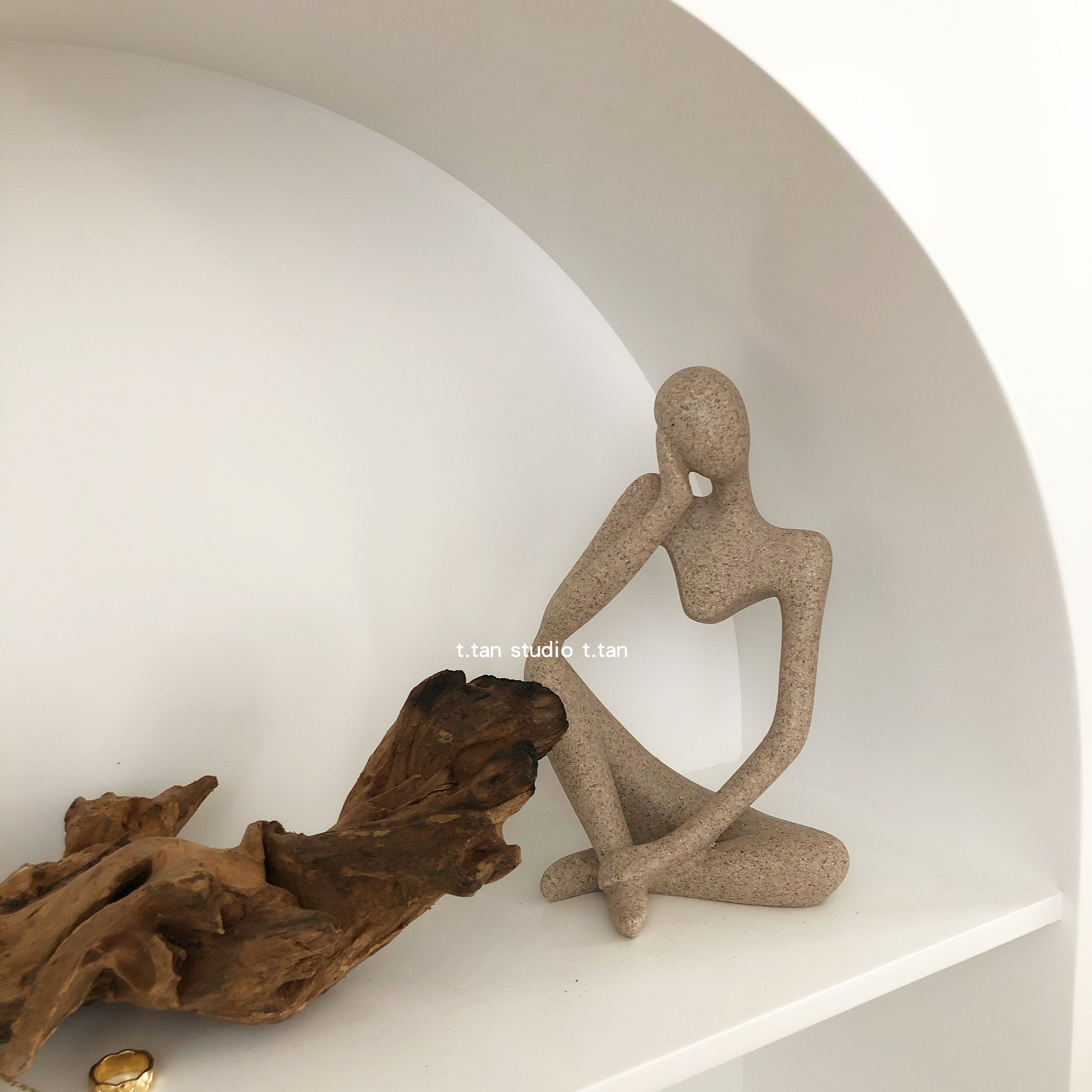 TJJ -- Abstract Figure Sculpture Pendulum resin Art Small crowdstudio folk Decorative Props in the same paragraph