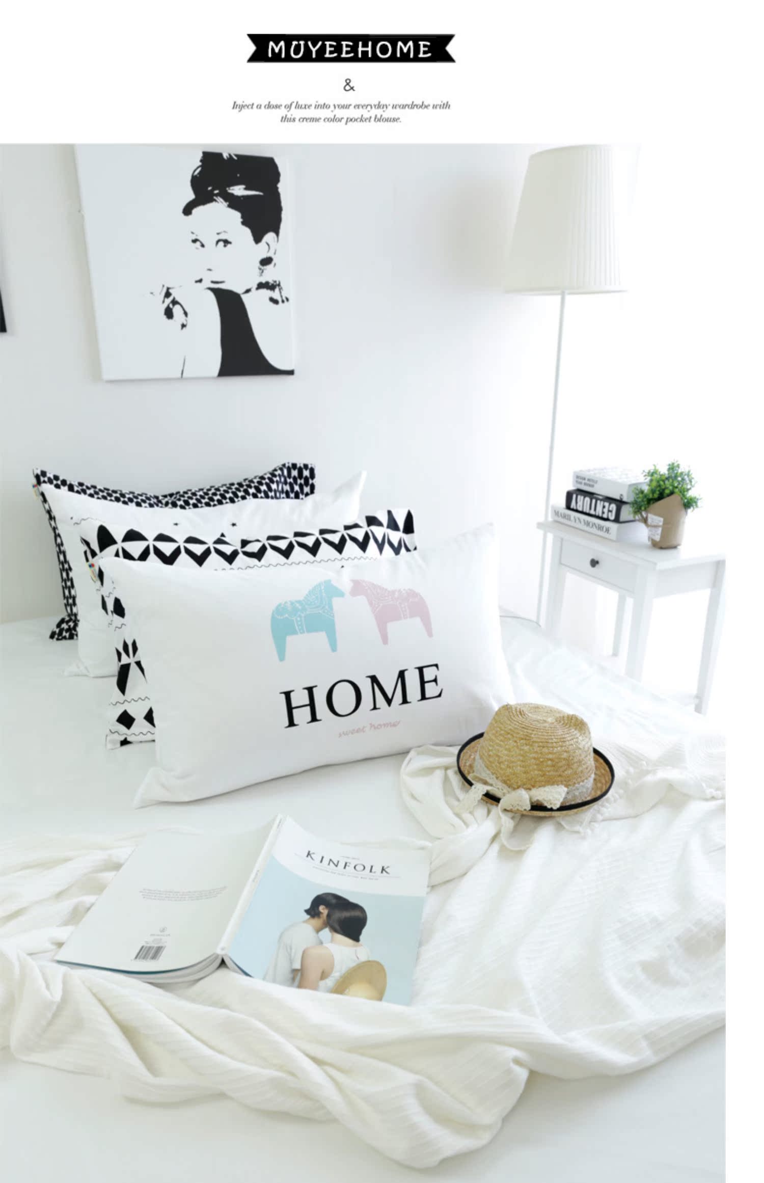 Muyeehome / Muyi cotton gối bông cotton Bắc Âu phòng trẻ em dễ thương phim hoạt hình đơn gối đơn để bán gối tựa đầu ô tô