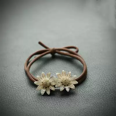 Little Daisy rubber band hair rope tie hair jewelry female Net red Hairband ins Wind sweet pair