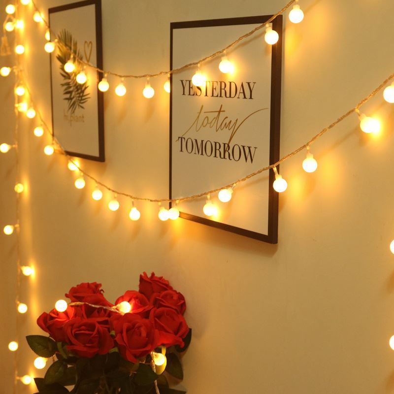 Net red light direct sowing room background atmosphere light decorative lights hanging wall lamps light strings Stars Lamps Dorms Hanging Bed Lights