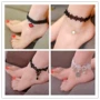 Vòng chân nữ sinh viên Nhật Bản và Hàn Quốc retro hai lớp thời trang nhảy ren chân nhẫn hoa quốc gia dệt trang sức vòng chân bạc nữ đẹp