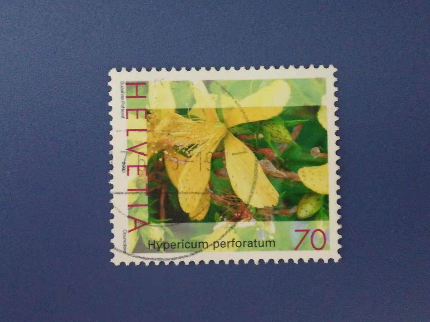 Swiss stamps 2003 medicinal plants and gold walnuts credit 1 piece full 18 yuan