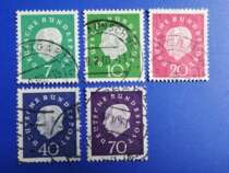 German Stamp 1959 President Theodore House letter sales 5 full 18 yuan