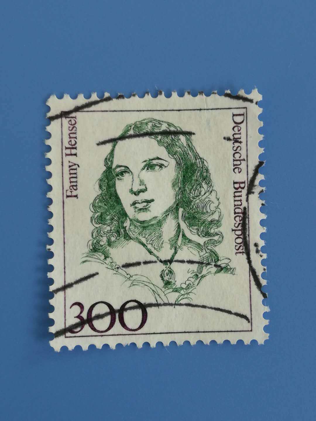 German stamps 1988-1989 famous female musician Fani Henzel letter sale 1