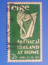 Irish Stamp Announced in 1953 Irish National Festival · 1 Harp Letter