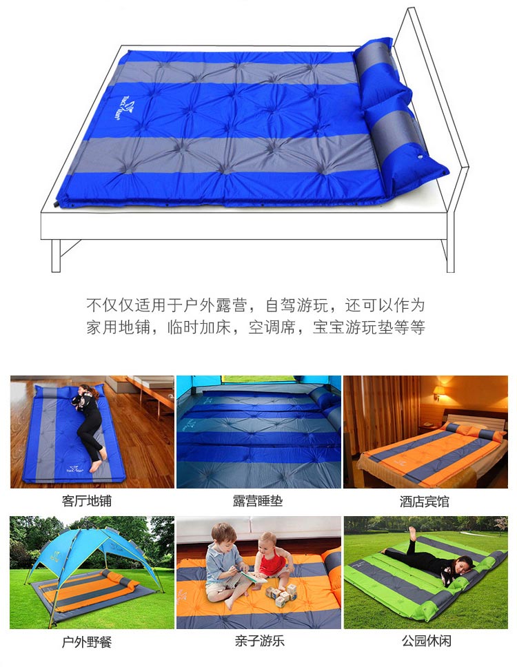 Trackman ngoài trời bơm hơi tự động cắm trại đôi dày lều đệm ngủ mat ẩm mat mat dã ngoại - Thảm chống ẩm / Mat / Gối chiếu xốp cho bé