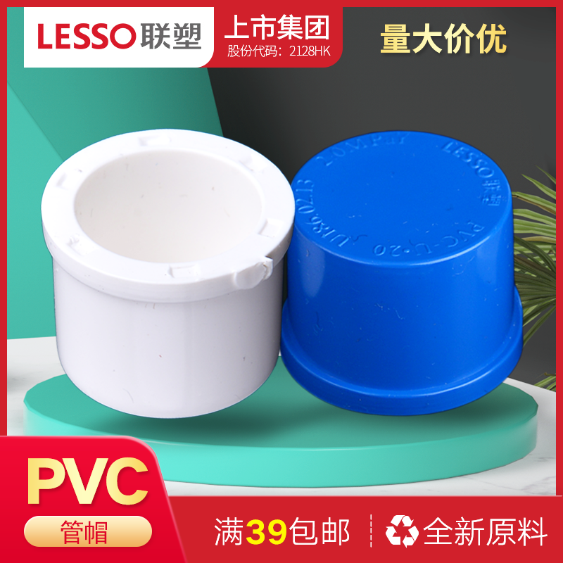 Plastic PVC white blue 20 25 32 40 50 63 75 90 110 cap water pipe blocker lid
