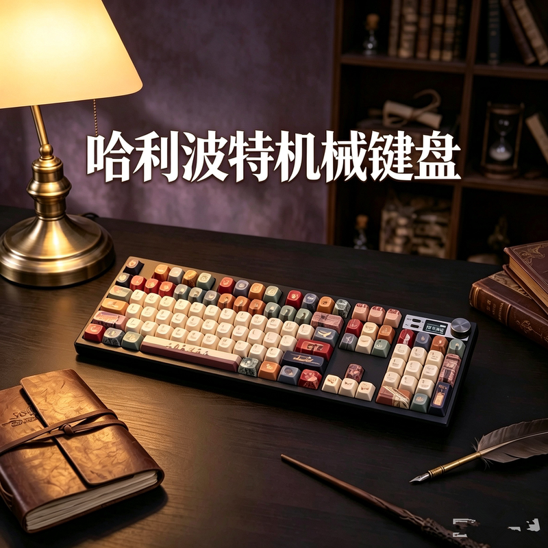 Gmk104 Harry Potter Three-Mode Customized Mechanical Keyboard Gasket Hot-Swappable with Screen and Rgb Lighting Gmk104 Harry Potter Three-Mode Customized Mechanical Keyboard Gasket Hot-Swappable with Screen and Rgb Lighting