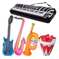 PVC inflatable musical instrument Childrens toy microphone Guitar Drum Bass microphone Stage Performance Inflated Props