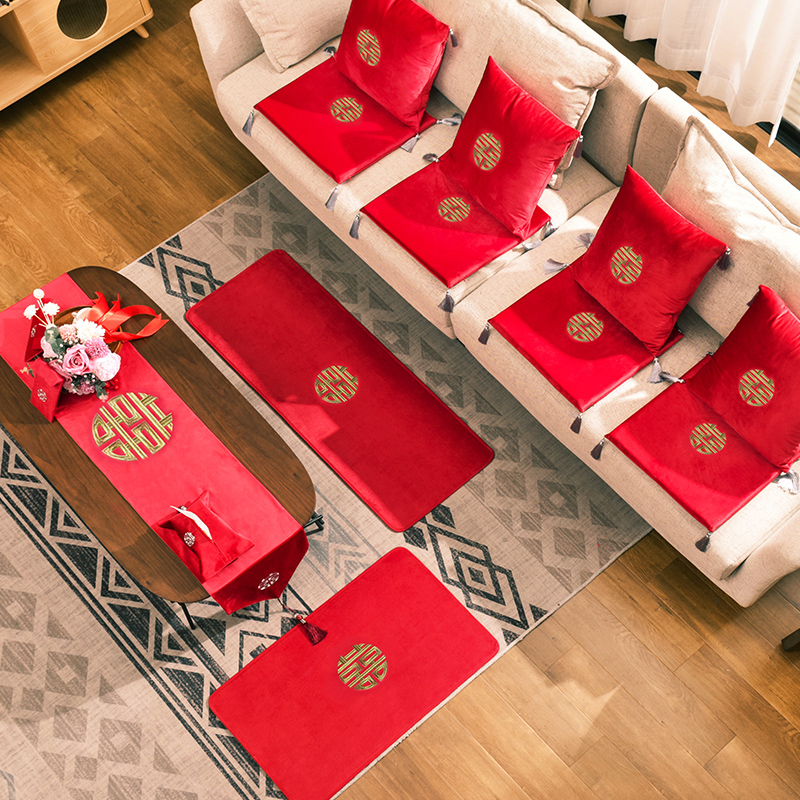 Wedding House Placement Suit Men's New Room Living-room Carpets Trim Raffin New Room Mat Wedding Arrangement Wedding supplies