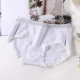 Lvjia đồ lót phụ nữ cotton đáy quần giữa eo ren cô gái quần sịp mùa hè thoáng khí quần short miễn phí kích thước trang phục đơn - Cặp đôi