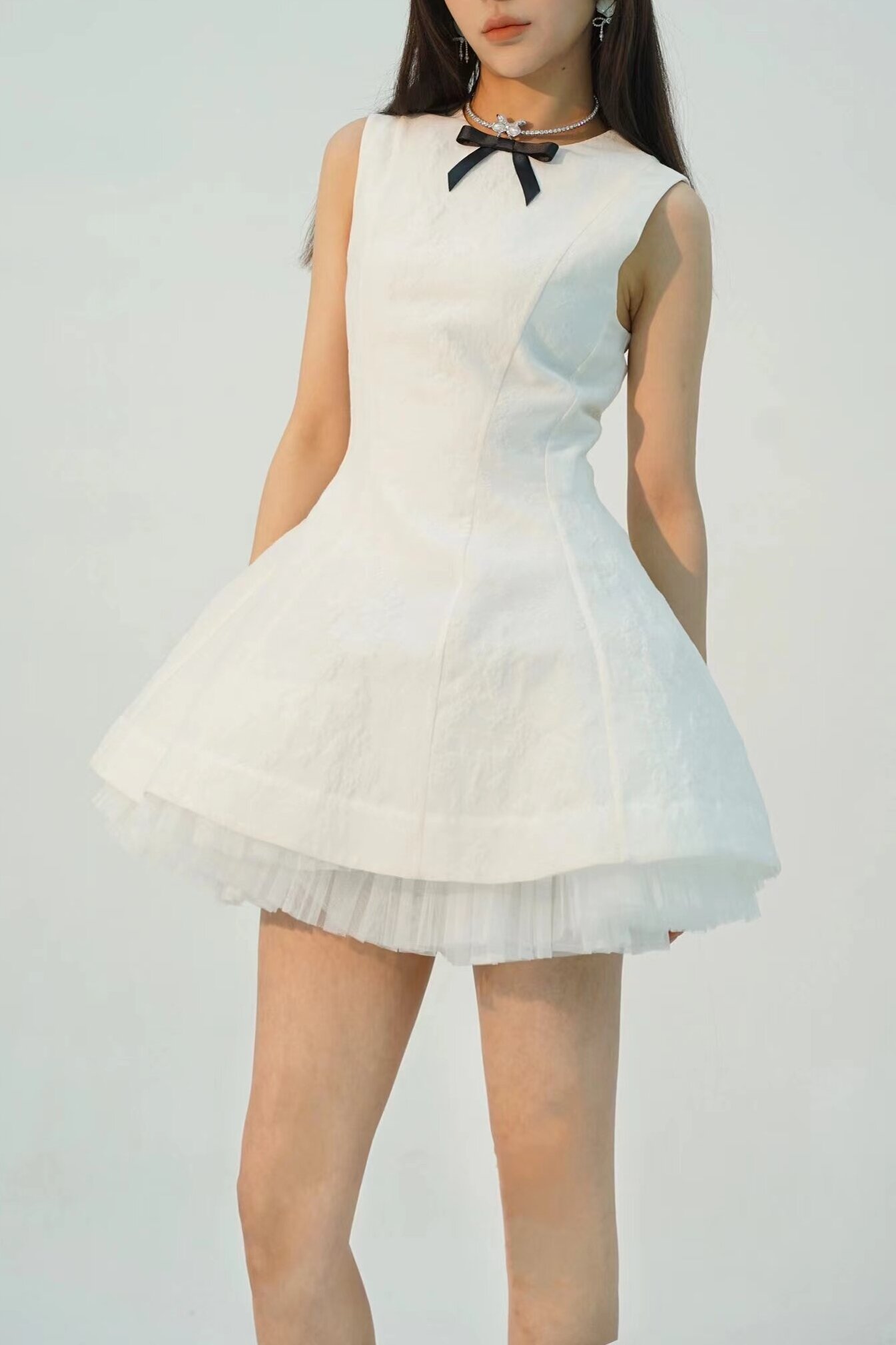 Rouje Xutem Dress24 Summer new niche design sensory sleeveless puffy small gift dress female Rouje Xutem Dress24 Summer new niche design sensory sleeveless puffy small gift dress female