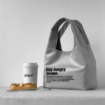 Bag Day Style Woman with Meal Big Bag Wrist Braces Cloth Polo Dot Bag Lunchbox Lunch Box Bag Sloped Satchel Carrying Bag