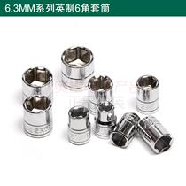 STAR () 6 3MM SERIES 6 ANGLE INCH SOCKET 1 4 SOCKET 5 32 3 16 7 32 1 4