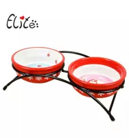 Рождественский стиль, двойная миска среднего размера, см. подробности