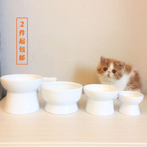 Beautiful cat house cat bowl food bowl dog bowl Basin Dog Bowl basin protection cervical vertebra super durable ceramic cat bowl micro-Specials