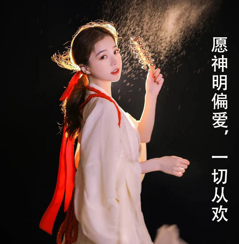 Toddler Toy Gods girl Suzuki Bell Log Rod bell Rocking Instrument Hanfu Ancient Wind Young Children Dance Photography Musical Instruments