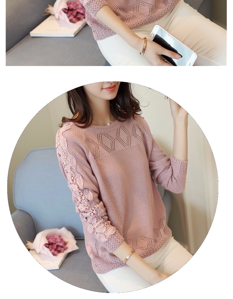 Mùa xuân và mùa thu của phụ nữ mỏng áo len rỗng phiên bản Hàn Quốc của chiếc mũ trùm đầu ngắn đoạn ngắn là áo len mỏng mặc thời trang thoi trang cong so