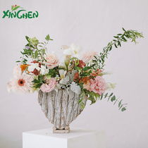 Pure natural material bark love hemp rope portable flower arrangement portable flower basket multi-meat green plant flower arrangement