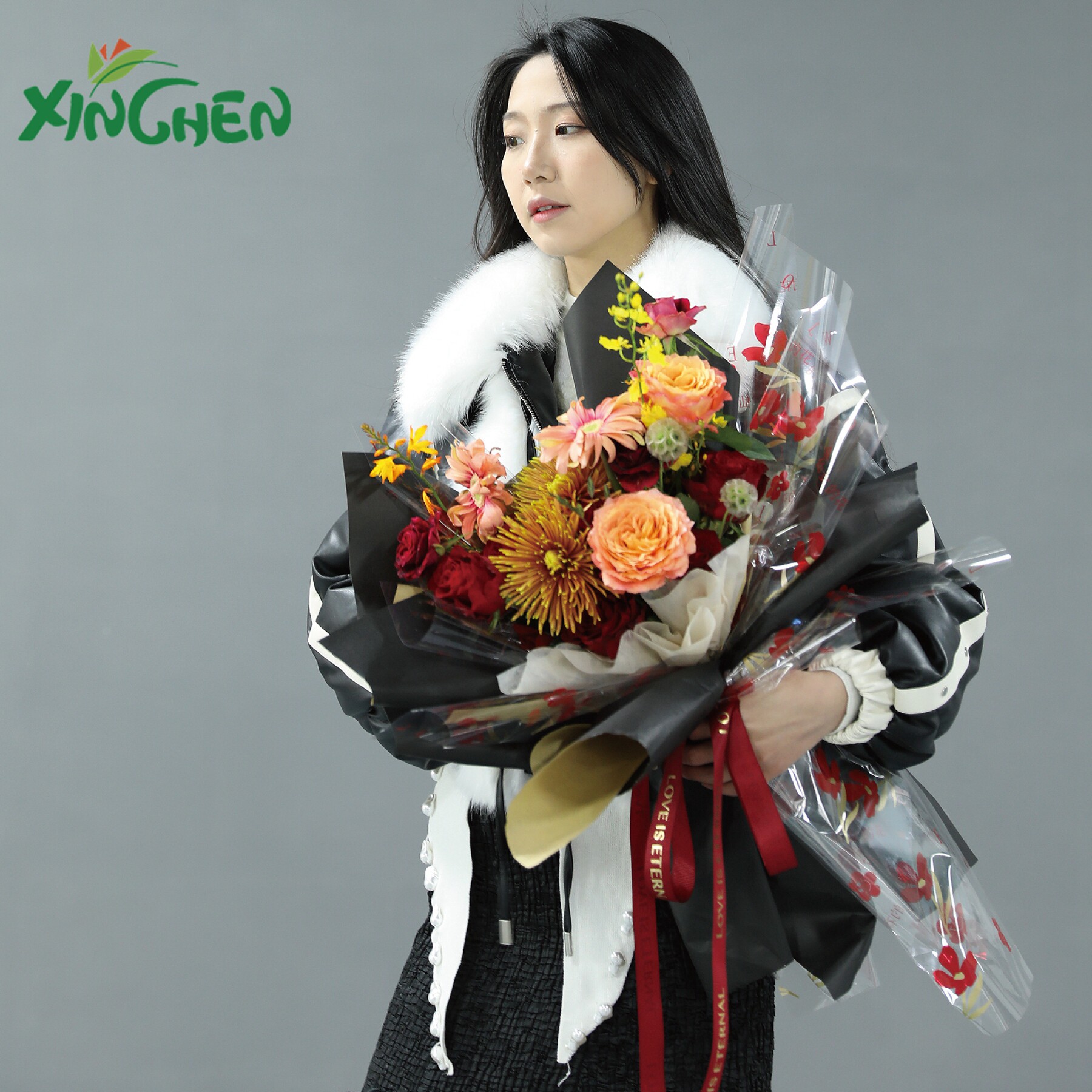 Mother's Day 38 Women's Day Flower Bouquet Packaging Transparent Opp Packaging Paper Waterproof Fairy Flower Packaging