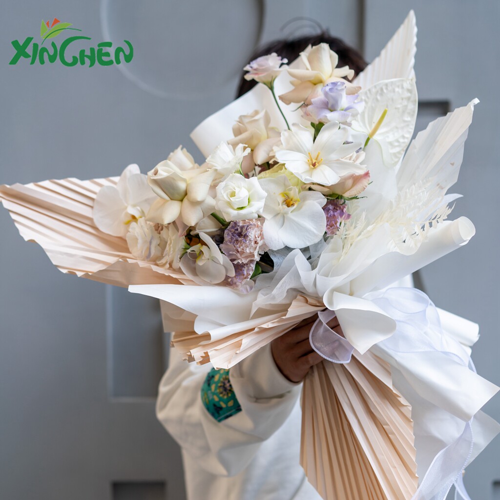 Rabbit Ears Fold 100 gr kraft paper Opening flower basket flowers bouquet wrapping paper Fobucket accessories Folding Fans