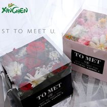 Tote bag pvc lid carton Teachers Day gift box sales product Small bouquet gift box gift bag can flower arrangement