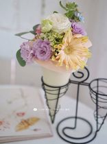 Xinchen ice cream iron frame personality cone ice cream display bracket double head four head iron frame floral materials