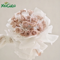 Hingchen Seven New Years Eve 100 Pleated Wave Three-dimensional Lotus Leaf side Lace Screen Flowers Bouquet Packaging Inner Lining of the Hundred Fold