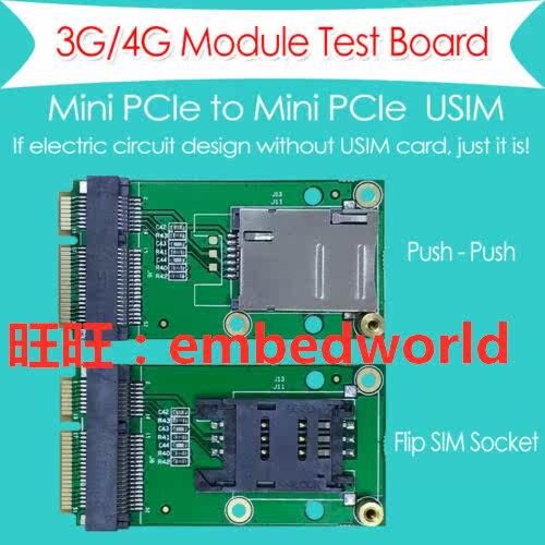 MiniPCIE to USB Adapter SIM Card Slot for WWAN LTE 4G Module