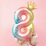 Детский цифровой воздушный шар для мальчиков и девочек, подарок на день рождения, градиент